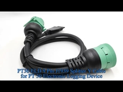 PT30 ELD 9 Pin J1939 Splitter Y kabel voor PT 30 Electronic Logging Device Heavy Duty Trucks in het noorden