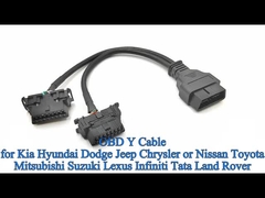 OBD 2 OBD2 Splitter Y kabel voor Kia Hyundai Dodge Jeep Chrysler Nissan Toyota Mitsubishi