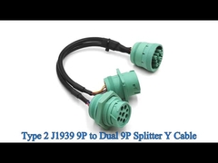 Deutsch J1939 9 Pin to Square 9pin en draad 9P Splitter Y kabel