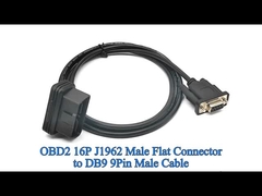 J1962 Rechthoek OBD 2 OBD2 16 pin naar RS232 DB9 aansluitkabel