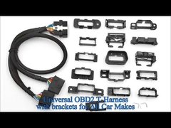 Universal OBD 2 J1962 OBDII Obd2 T-harness Splitter Splitter Y kabel met meerdere bevestigingsbeugels