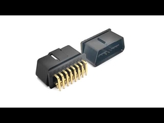 OBD2 OBDII J1962 Mannelijke connector Plug 16 pin met rechthoek 90 graden Pins Gold Plating