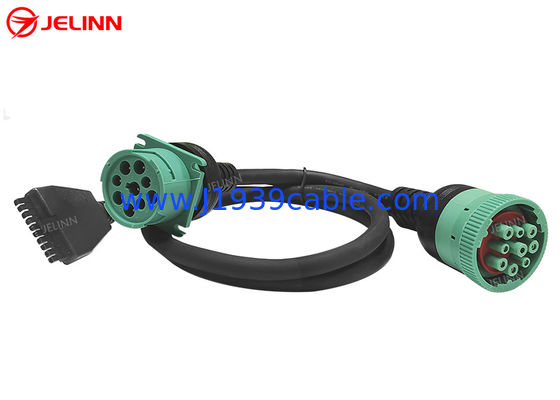 PT30 ELD 9 Pin J1939 Splitter Y-kabel voor PT 30 Elektronisch loggerapparaat zware vrachtwagens in Noord-Amerika